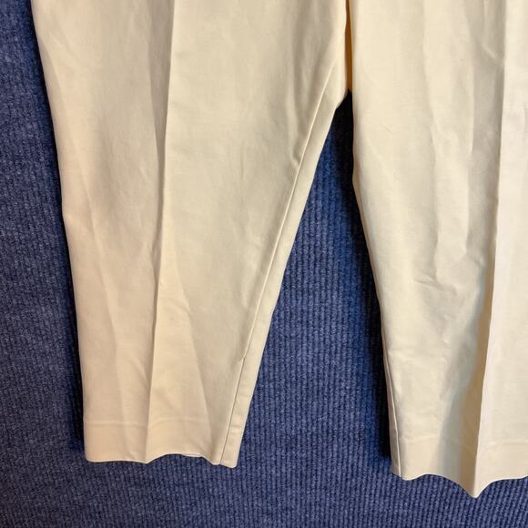 Chicos 3 Womens Pants Size XL Yellow Pleated Wide Leg High Rise Office Preppy - Picture 4 of 10